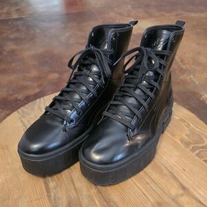 Puma Mayze Boot x Dua Lipa Black Leather Women’s 8.5